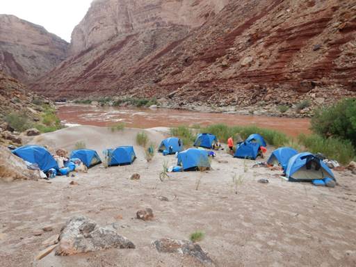Beach Tents Rafting Trip